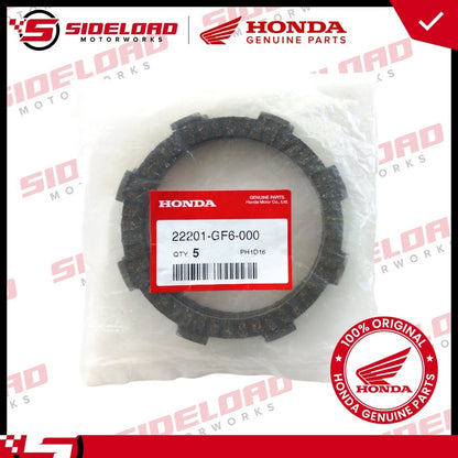 Disk, Clutch Lining/Friction - 1 Set (5 pcs.) - TMX 155 125 Alpha - Honda Genuine (22201-GF6-000)