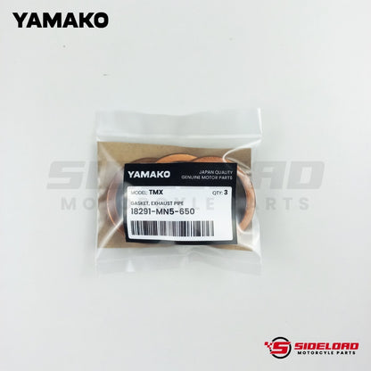 Gasket, Exhaust Pipe (3 pcs.) - TMX 155 - Yamako (18291-MN5-650)