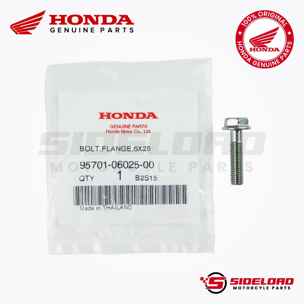 Bolt, Flange, 6x25 (Air Cleaner Case / Push Plug) - TMX 155 - Honda Genuine (95701-06025-00)