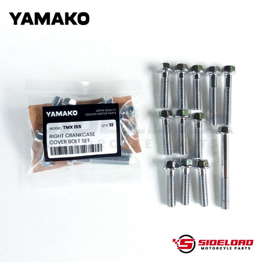 Right Engine Crankcase Cover Bolts Set (12 pcs.) - TMX 155 - Yamako