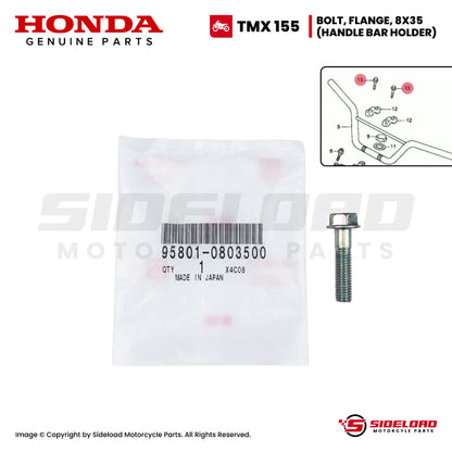 Bolt, Flange, 8x35 (Handle Bar Holder) - TMX 155 / Universal - Honda Genuine (95801-08035-00)