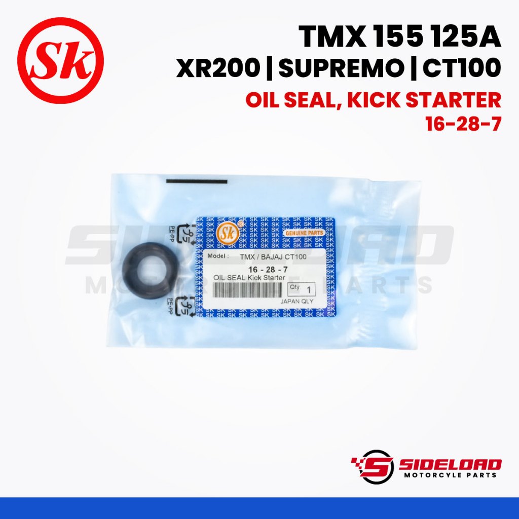 Oil Seal, Kick Starter (16-28-7) - TMX 155 125 Alpha / XR200 / Supremo / CT100 - SK (91204-259-003)