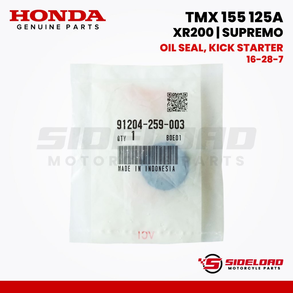 Oil Seal, Kick Starter (16-28-7) - TMX 155 125 Alpha Supremo / XR200 - Honda Genuine (91204-259-003)