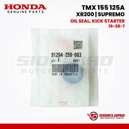 Oil Seal, Kick Starter (16-28-7) - TMX 155 125 Alpha Supremo / XR200 - Honda Genuine (91204-259-003)