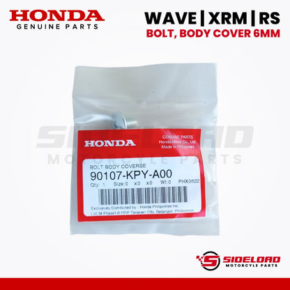 Bolt, Body Cover 6mm - Wave / XRM / RS / Universal - Honda Genuine (90107-KPY-A00)