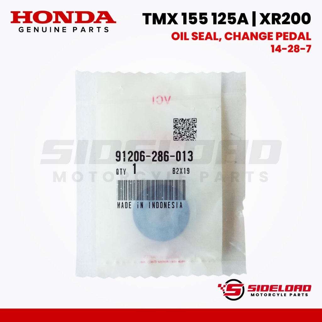 Oil Seal, Change Pedal (14-28-7) - TMX 155 125 Alpha / XR200 - Honda Genuine (91206-286-013)