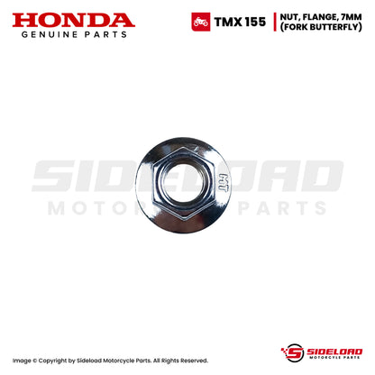 Nut, Flange, 7mm (Fork Butterfly) - TMX 155 - Honda Genuine (90355-369-000)