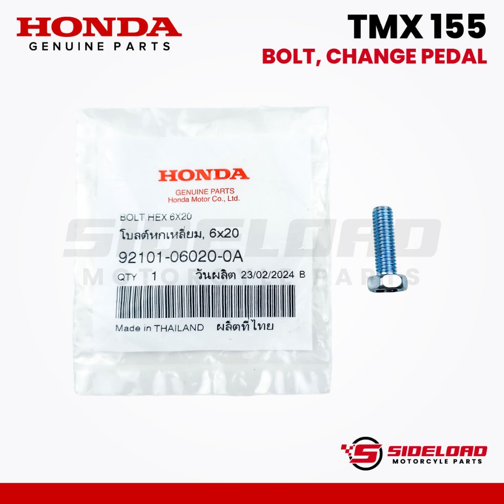 Bolt, Hex., 6x20 (Pedal, Gear Change) - TMX 155 125 Alpha - Honda Genuine (92101-06020-0A)