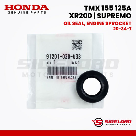 Oil Seal, Engine Sprocket (20-34-7) - TMX 155 125a / XR200 / Supremo - Honda Genuine (91201-030-033)