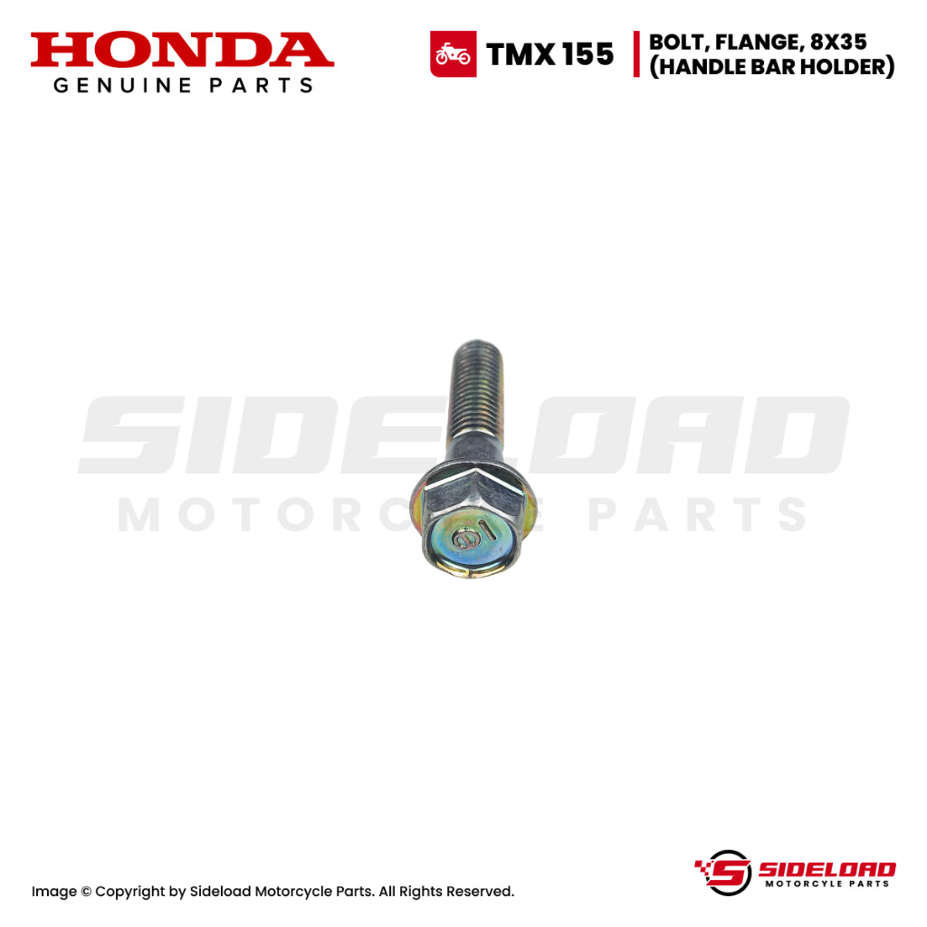 Bolt, Flange, 8x35 (Handle Bar Holder) - TMX 155 / Universal - Honda Genuine (95801-08035-00)