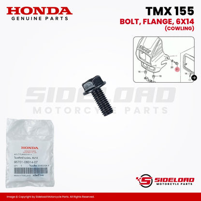 Bolt, Flange, 6x14 (Cowling) - TMX 155 - Honda Genuine (95701-06014-07)