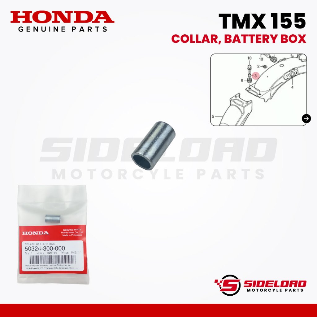 Collar, Battery Box - TMX 155 - Honda Genuine (50324-300-000)