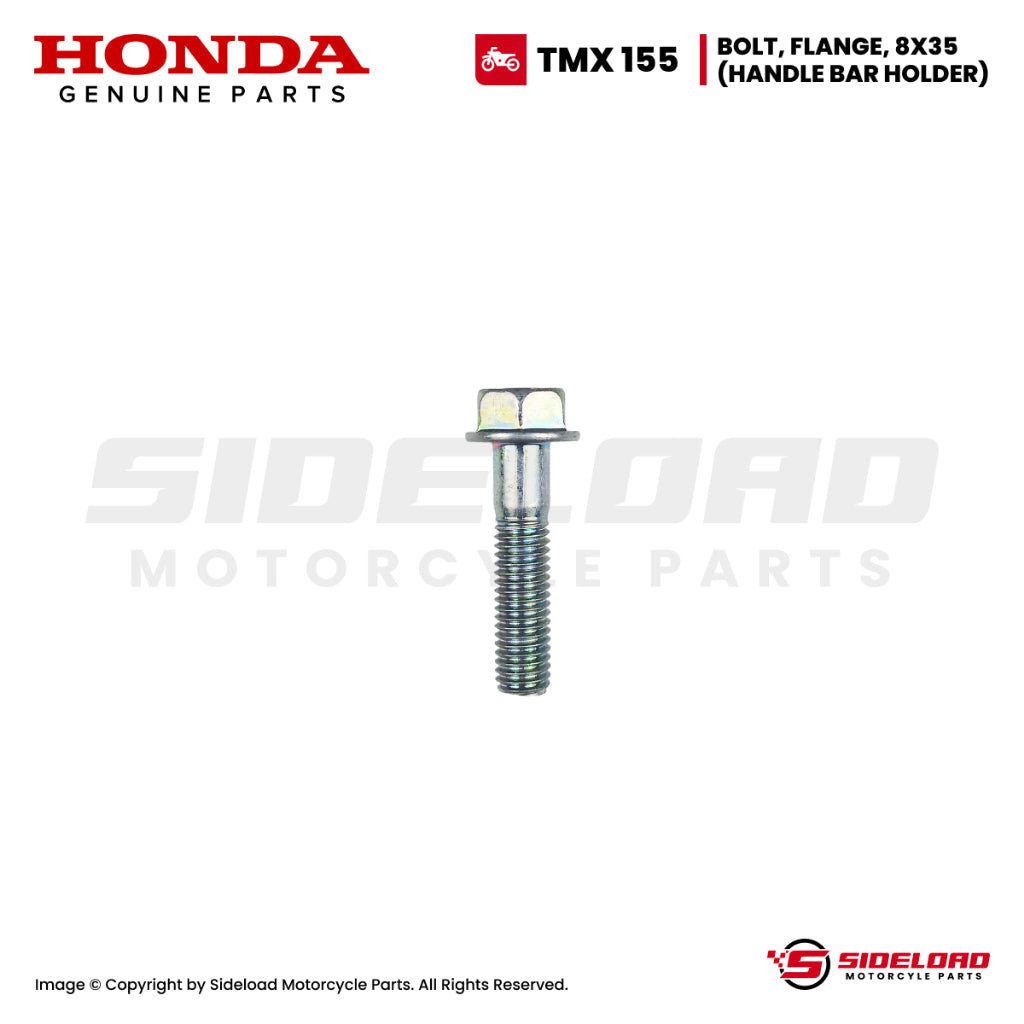 Bolt, Flange, 8x35 (Handle Bar Holder) - TMX 155 / Universal - Honda Genuine (95801-08035-00)