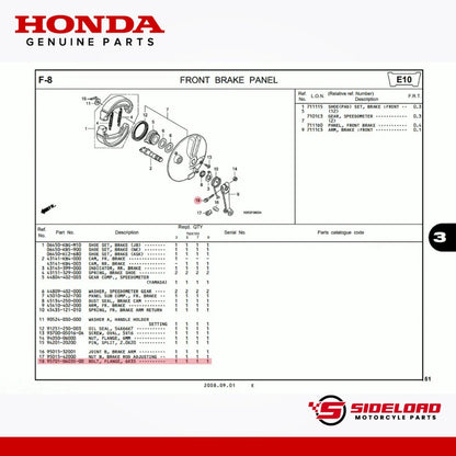 Bolt, Flange, 6x35 (Brake Arm) - TMX 155 / 125 Alpha - Honda Genuine (95701-06035-00)