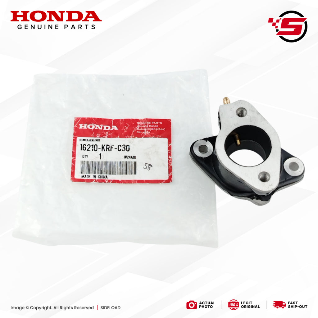 Insulator, Carburetor - TMX 125 Alpha - Honda Genuine (16210-KRF-C30)