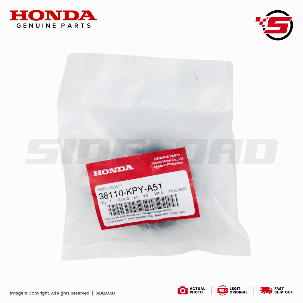 Horn Component (Silver) - TMX / XRM / Wave - Honda Genuine (38110-KPY-A51)