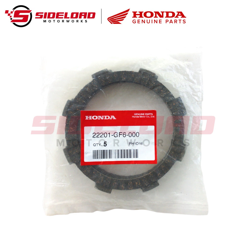 Disk, Clutch Lining/Friction - 1 Set (5 pcs.) - TMX 155 125 Alpha - Honda Genuine (22201-GF6-000)