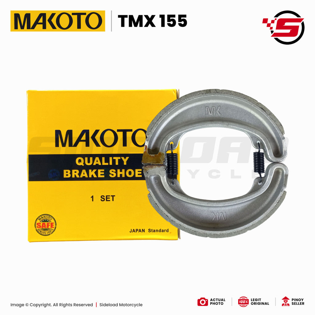 Honda TMX 155 - Brake Shoe, Front & Rear - Makoto