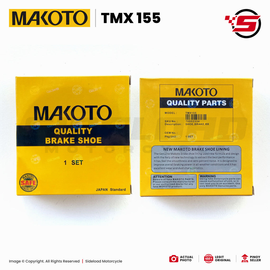 Brake Shoe - Rear - TMX 155 - Makoto