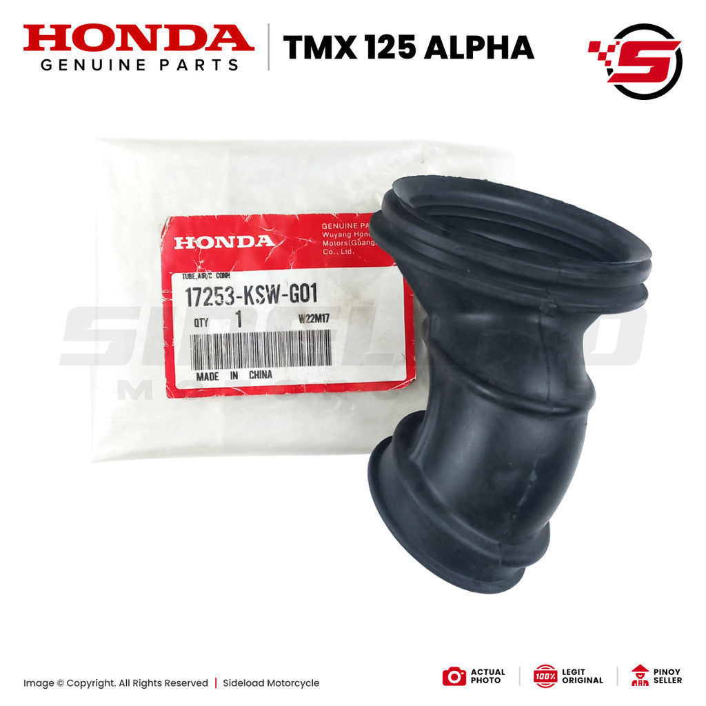 TMX 125 Alpha - Tube, Air Cleaner Connecting (17253-KSW-G01) - Honda Genuine (100% Original)