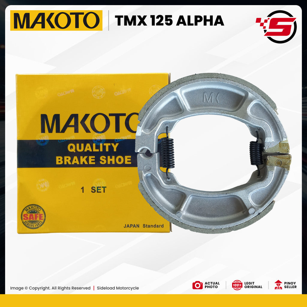 Brake Shoe - Front - TMX 125 Alpha, Beat, Click 125 150 - Makoto