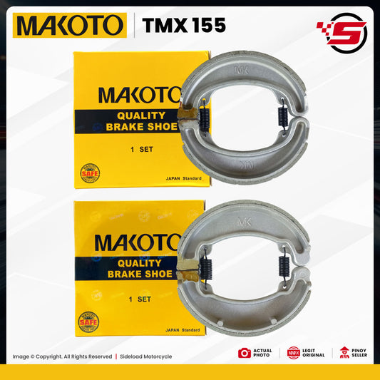 Honda TMX 155 - Brake Shoe, Front & Rear - Makoto