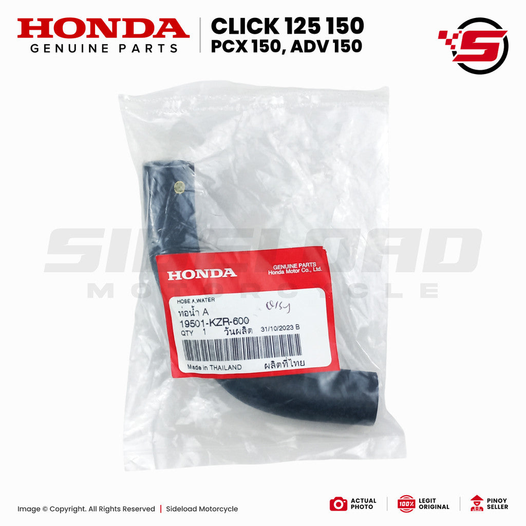 Water Hose A (19501-KZR-600) - Click 125 150, PCX 150, ADV 150, Airblade 150 - Honda Genuine