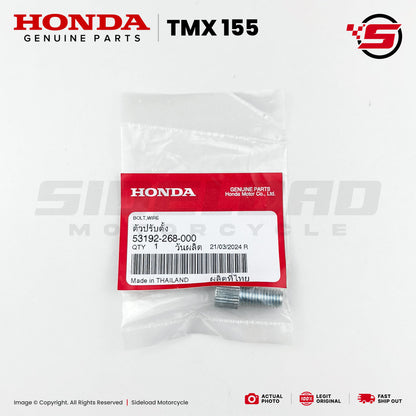 Bolt, Cable Adjuster - TMX 155 - Honda Genuine (53192-268-000)