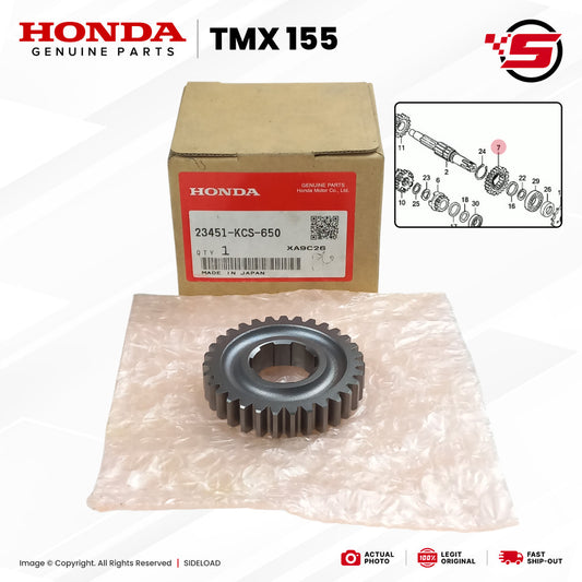 Gear, Countershaft Second (31T) - TMX 155 - Honda Genuine (23451-KCS-650)