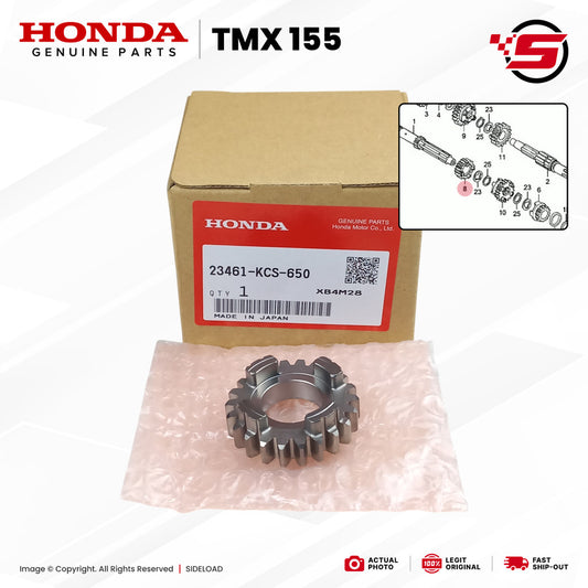 Gear, Mainshaft 3rd (22T) - TMX 155 - Honda Genuine (23461-KCS-650)