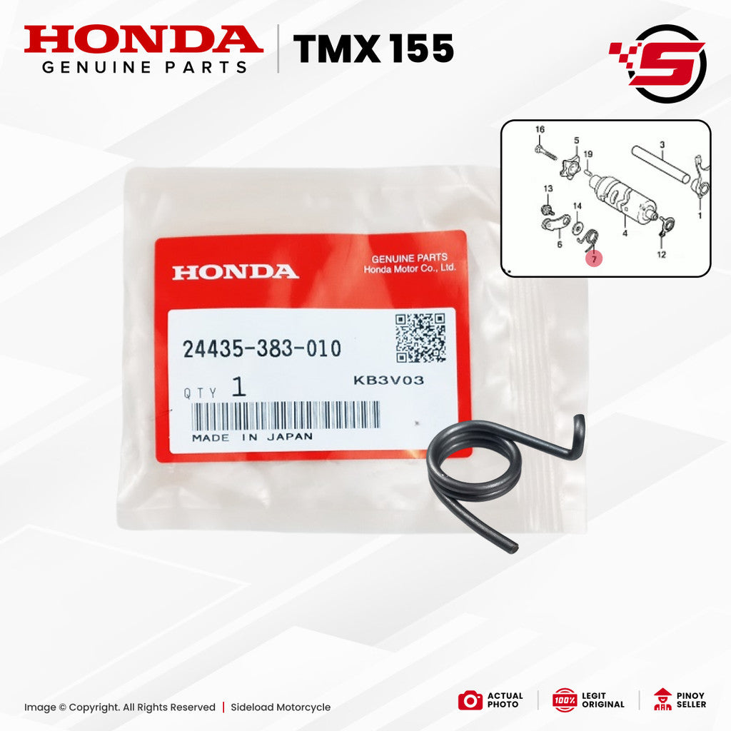 Spring, Shift Drum Stopper - TMX 155 - Honda Genuine (24435-383-010)