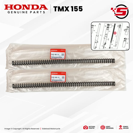 Spring, Front Fork - 1 Set (2pcs) - TMX 155 - Honda Genuine (51401-KB5-721)