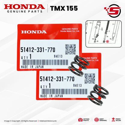 Spring, Front Cushion Rebound - 1 Set (2pcs) - TMX 155 - Honda Genuine (51412-331-770)