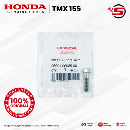 TMX 155 - Bolt, Flange, 6x25 - (Right Crankcase Cover) - Honda Genuine (96001-06025-00)