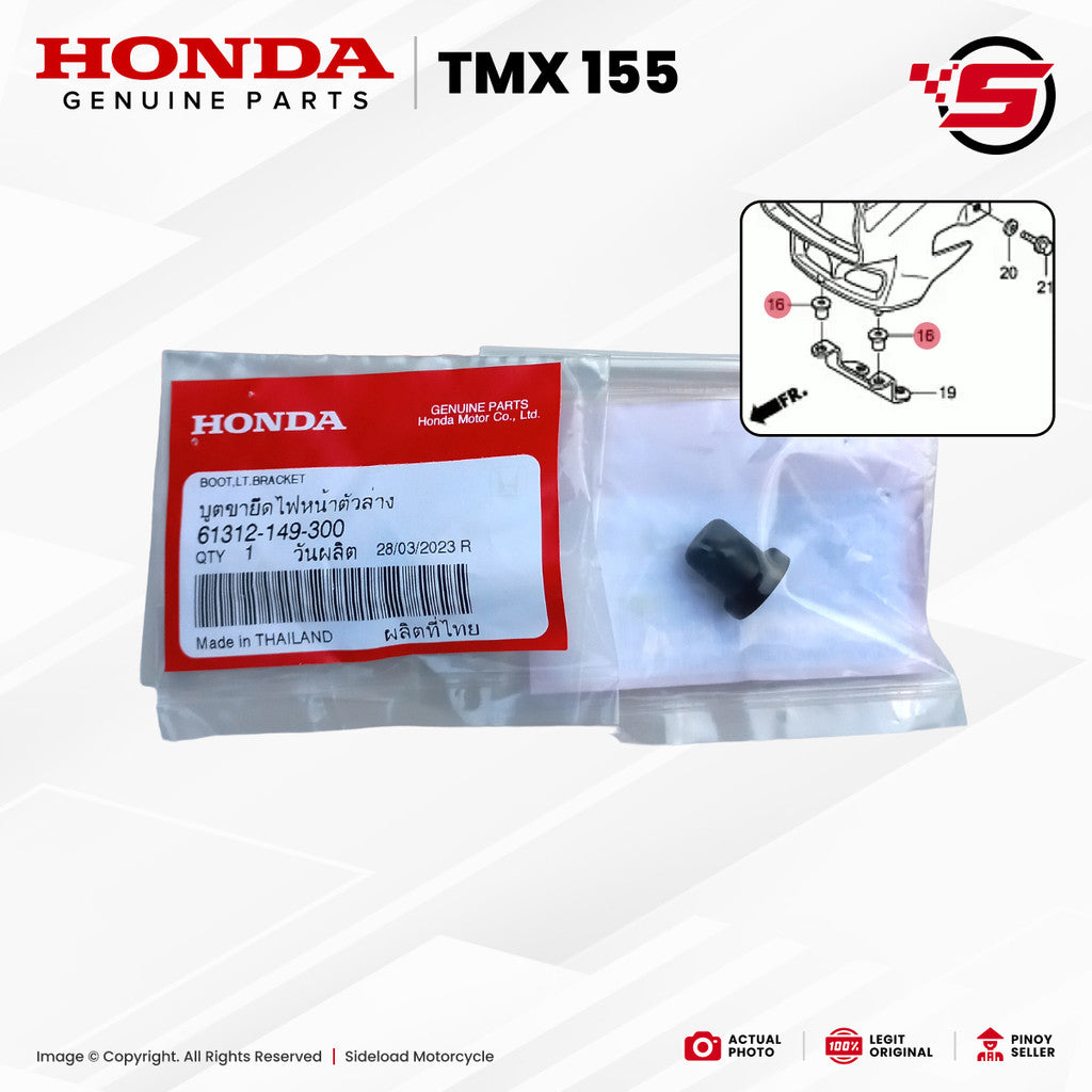 Rubber Boot, Headlight Bracket - TMX 155 - Honda Genuine (61312-149-300)