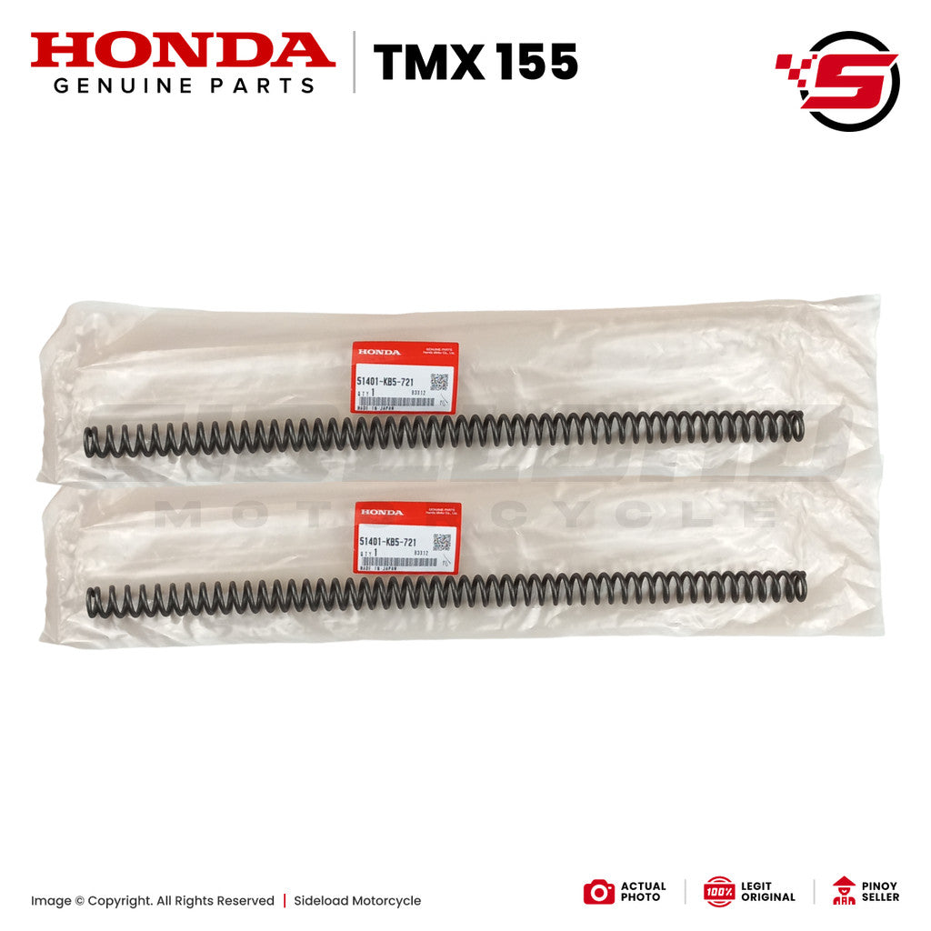 Spring, Front Fork - 1 Set (2pcs) - TMX 155 - Honda Genuine (51401-KB5-721)