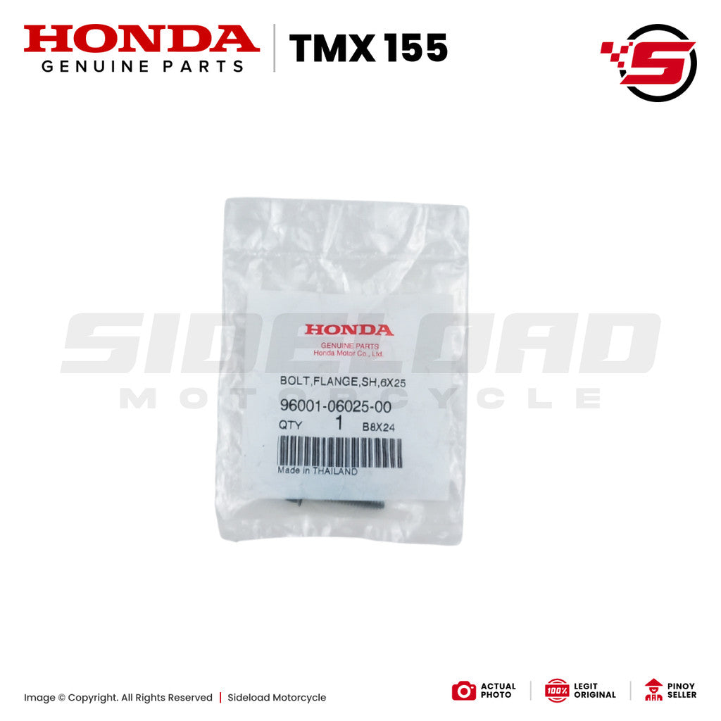 TMX 155 - Bolt, Flange, 6x25 - (Right Crankcase Cover) - Honda Genuine (96001-06025-00)