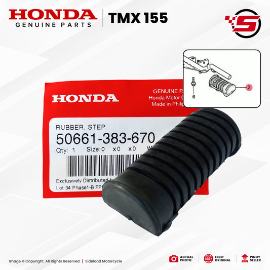 Rubber, Step - TMX 155 125 Alpha - Honda Genuine (50661-383-670)