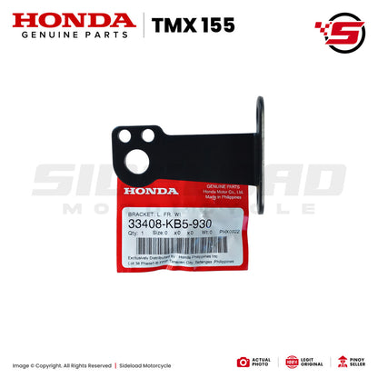 TMX 155 - Bracket, Winker - Front, Left - Honda Genuine (33408-KB5-930)