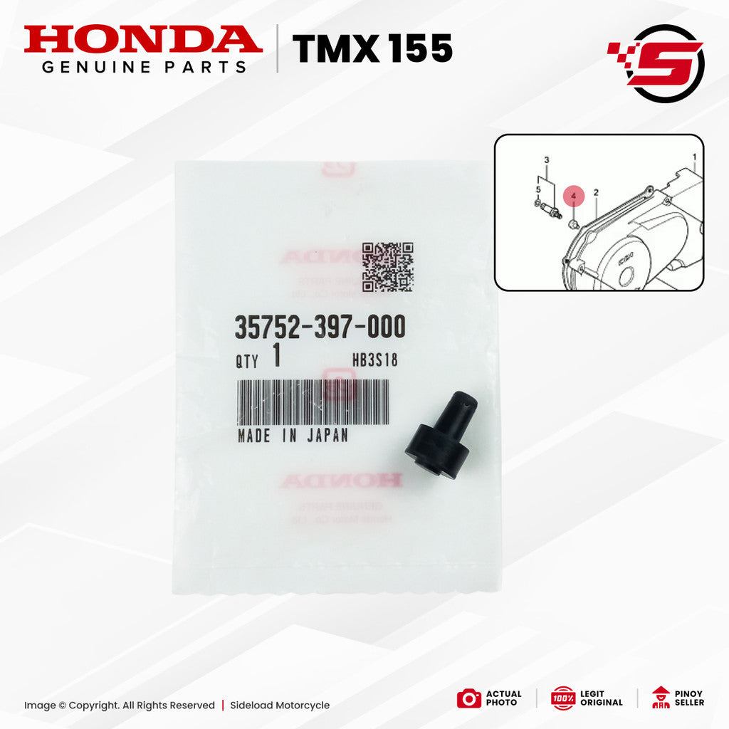 Rubber, Neutral Switch - TMX 155 - Honda Genuine (35752-397-000)