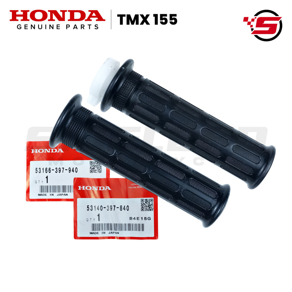 Grip, Handle w/ Throttle Tube (L&R) - TMX 155 - Honda Genuine (53140-397-840 / 53166-397-940)