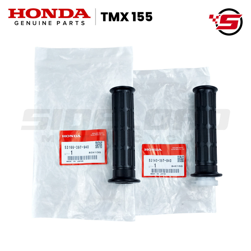 Grip, Handle w/ Throttle Tube (L&R) - TMX 155 - Honda Genuine (53140-397-840 / 53166-397-940)