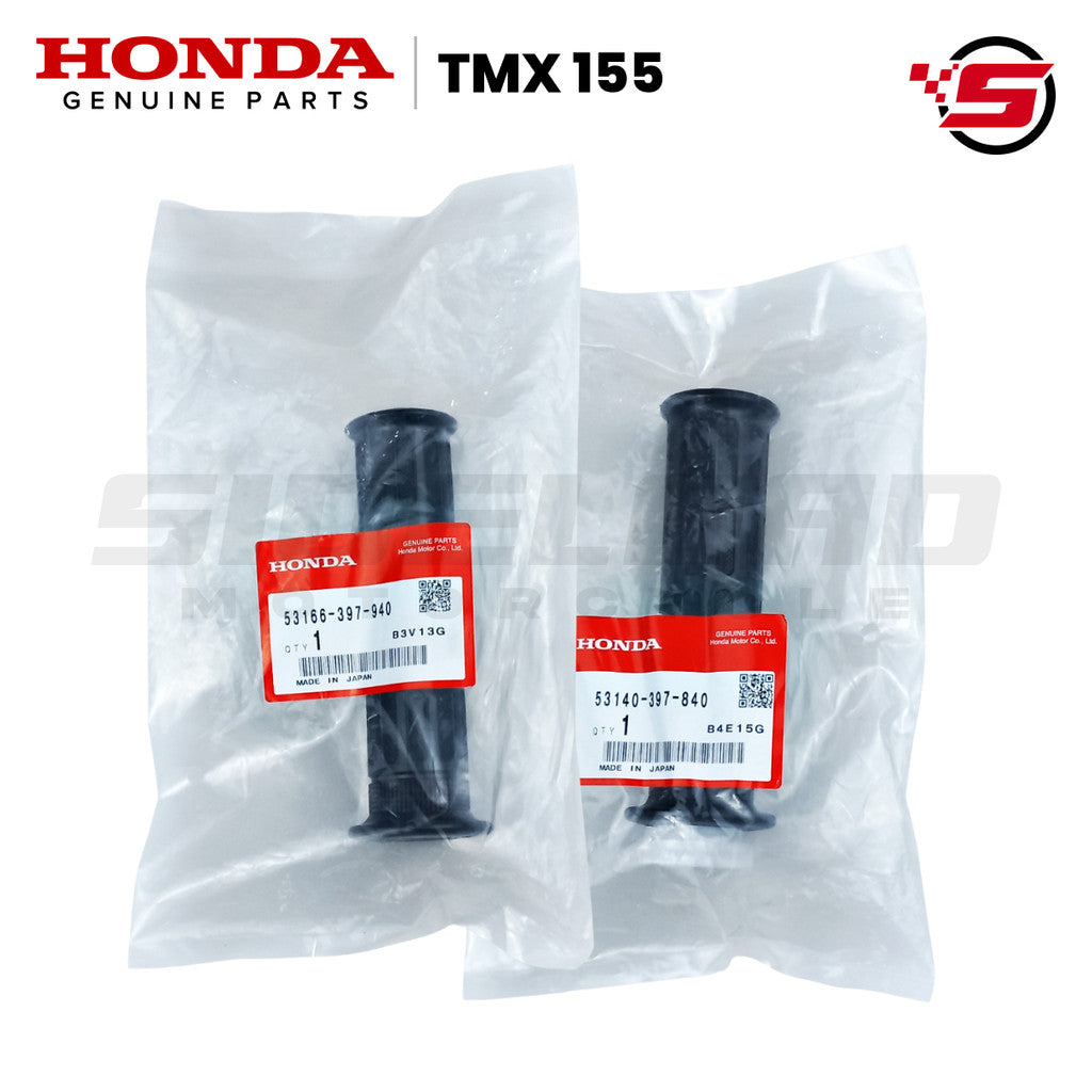 Grip, Handle w/ Throttle Tube (L&R) - TMX 155 - Honda Genuine (53140-397-840 / 53166-397-940)