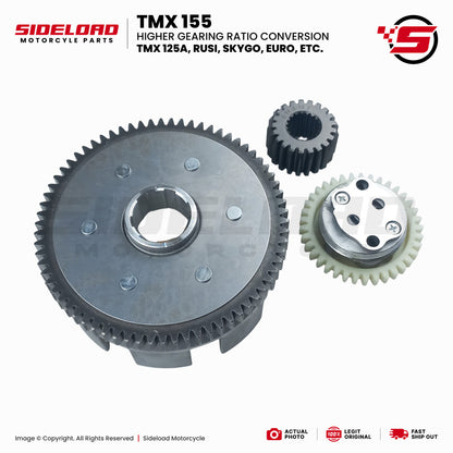 Pang-gilid Set (70T - 21T - 37T) - TMX 155 125, Rusi, Skygo, Euro, Motoposh, etc. - Japan Standard