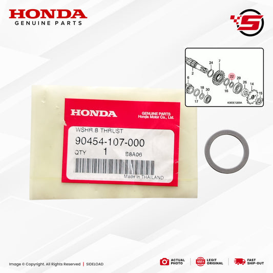 Washer, Thrust, 20mm (Countershaft) - TMX 155, XR200, Universal - Honda Genuine (90454-107-000)