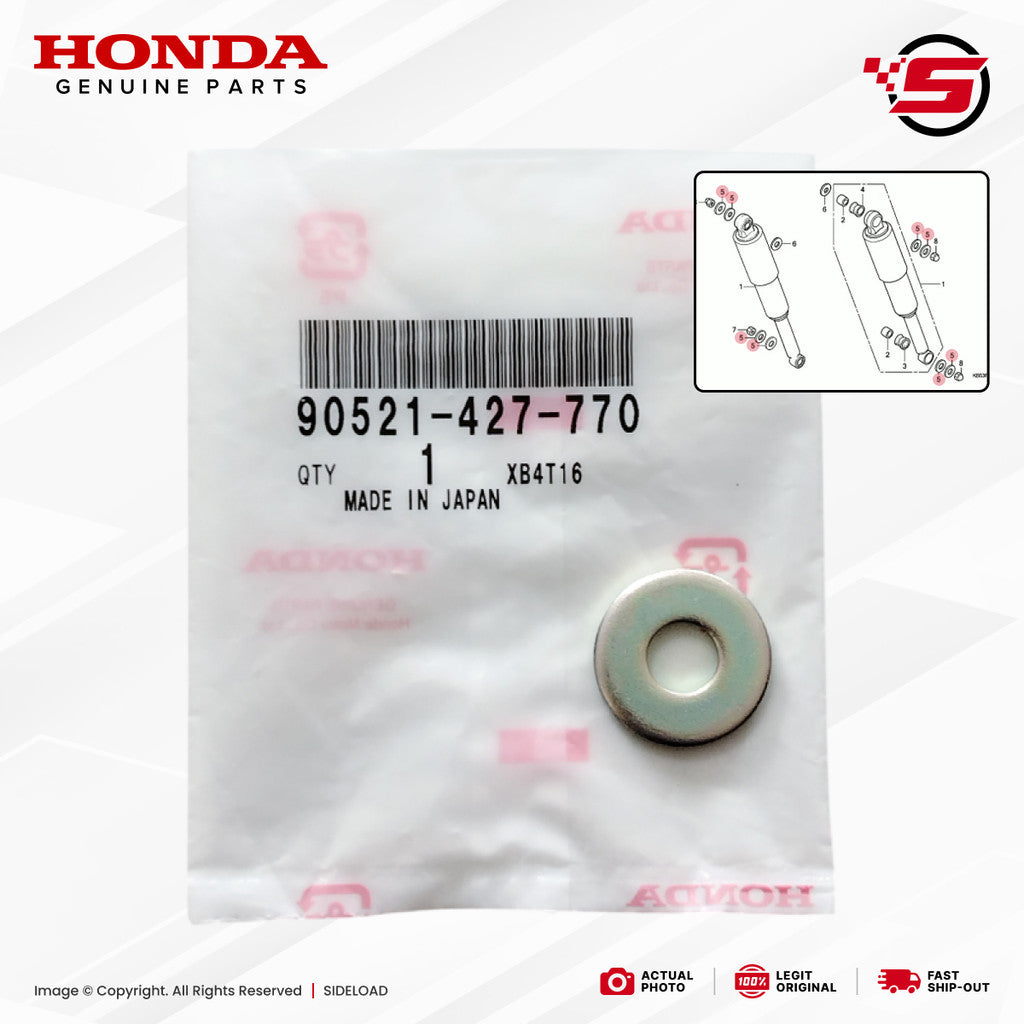 Washer, 10.3mm (Rr. Shock) - TMX 155 - Honda Genuine (90521-427-770)