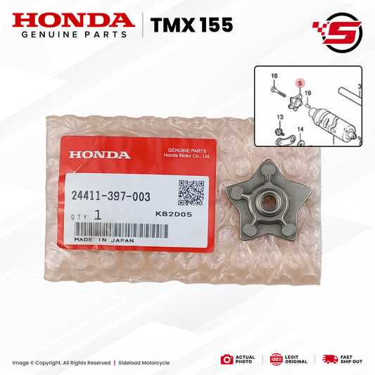 Cam, Gearshift (Hitachi) - TMX 155 125, TMS 125, SR125 - Honda Genuine (24411-397-003)