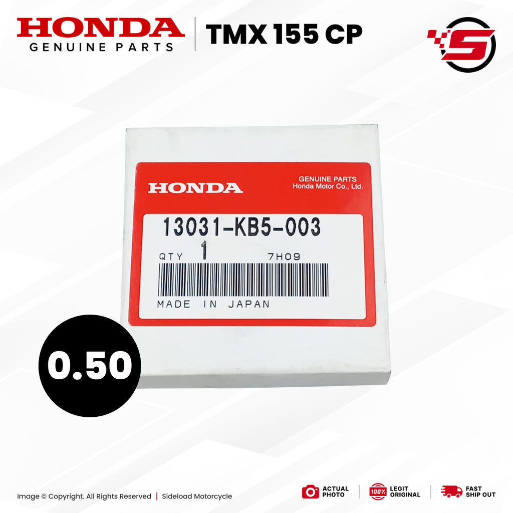 Ring Set, Piston (0.50) - TMX 155 CP - Honda Genuine (13031-KB5-003)