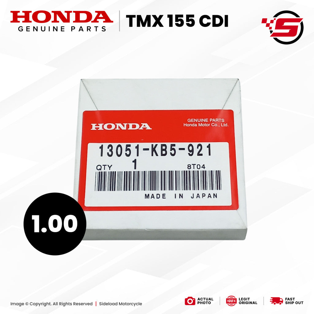 Ring Set, Piston (1.00) - TMX 155 - Honda Genuine (13051-KB5-921)