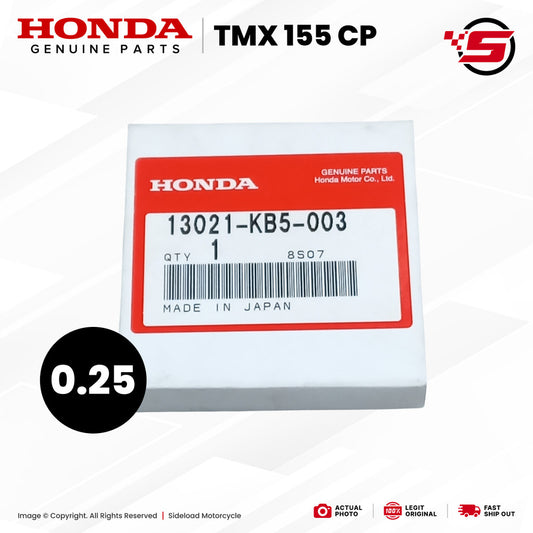 Ring Set, Piston (0.25) - TMX 155 CP - Honda Genuine (13021-KB5-003)